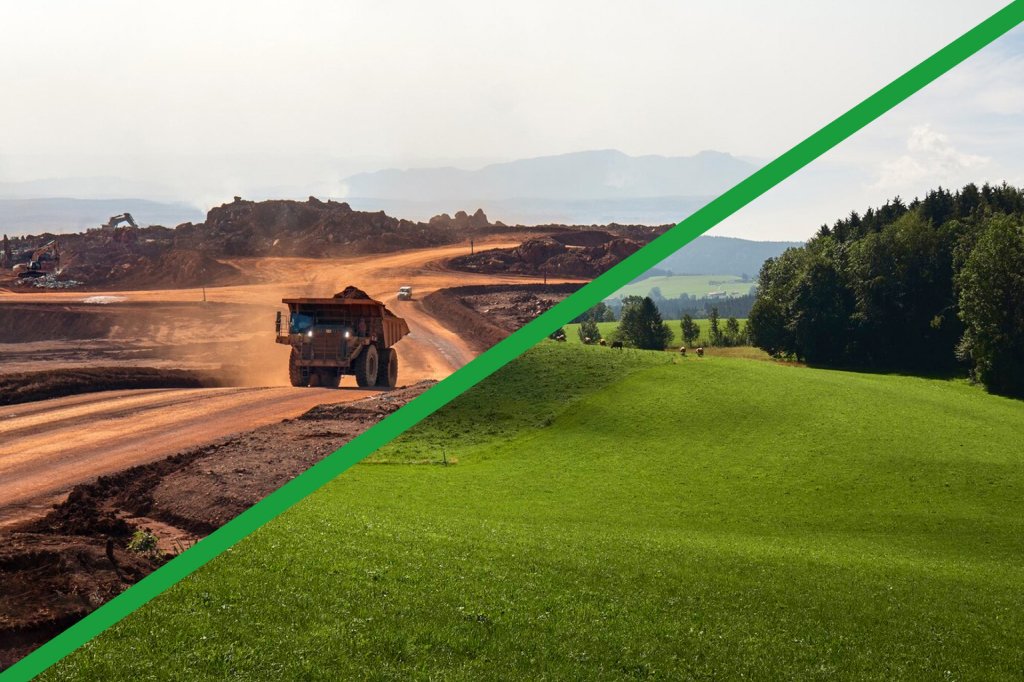 Conceptual image representing sustainable mining practices for rare earth minerals in Labrador
