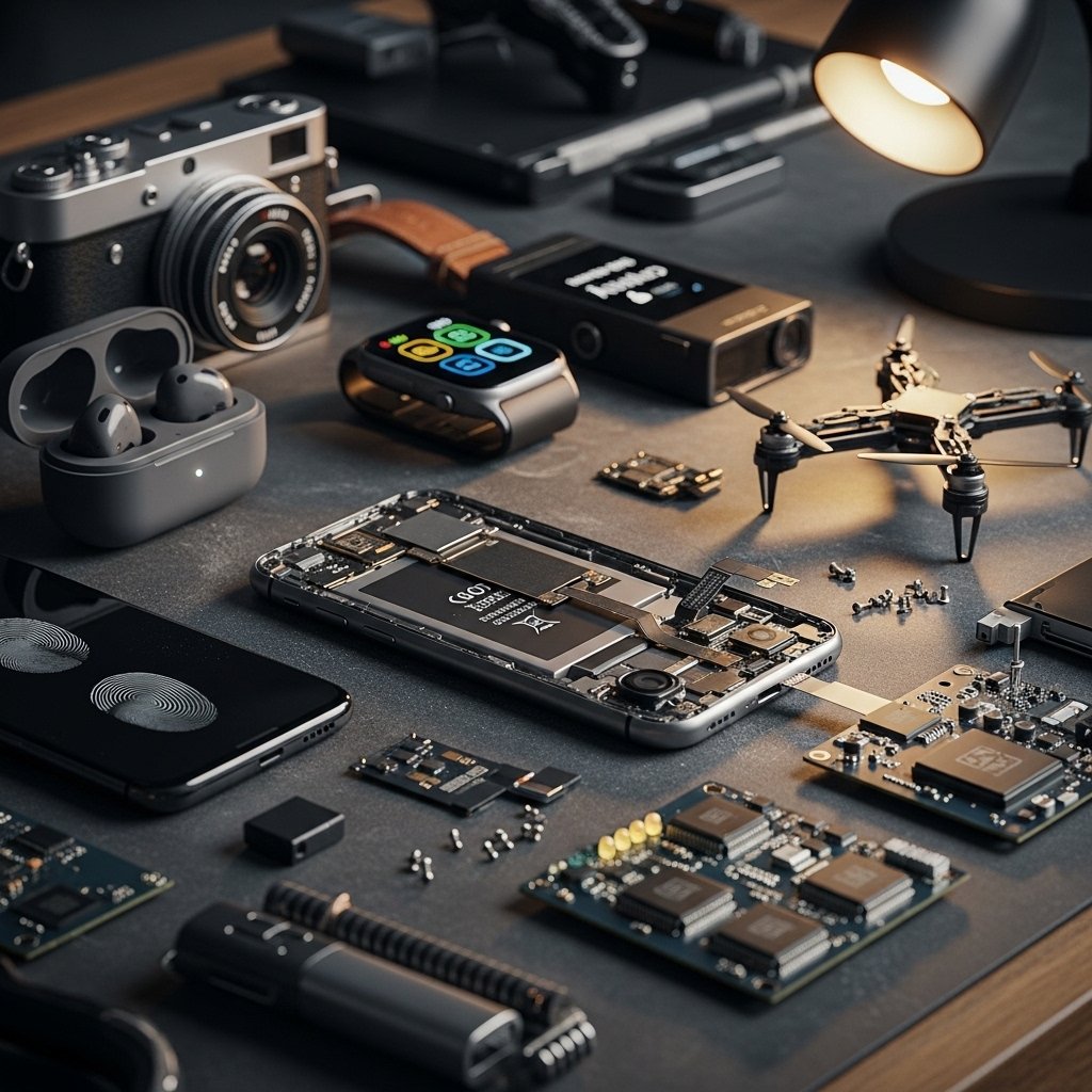 Consumer electronics and smartphones using rare earth elements for miniaturized high-efficiency components