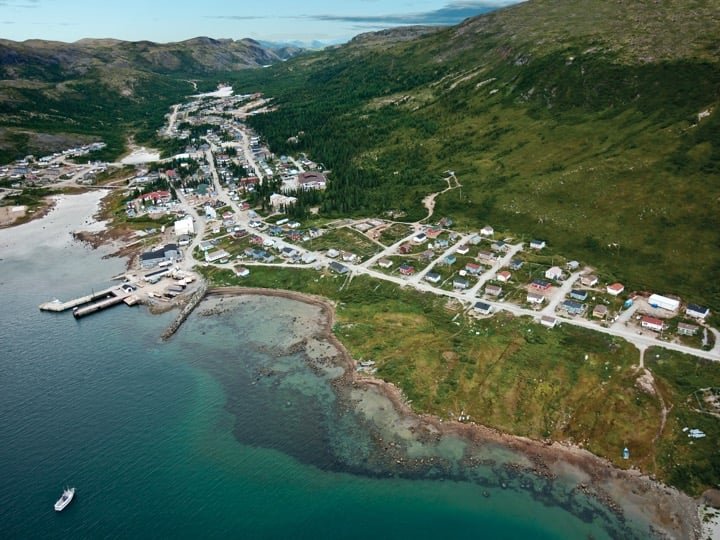 Scenic view of Nain, Labrador showcasing the natural landscape near rare earth mineral exploration sites