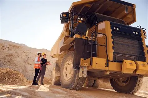Industrial mining or resource extraction illustration representing rare earth exploration and processing activities